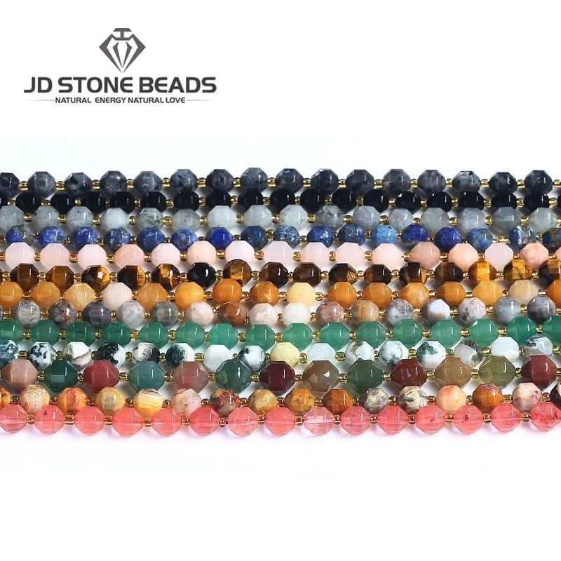 

Natural Stone Faceted India Agate Yellow Jade Olive Shape Loose Spacer Bead for Jewelry Making Diy Bracelet Necklace Accessory