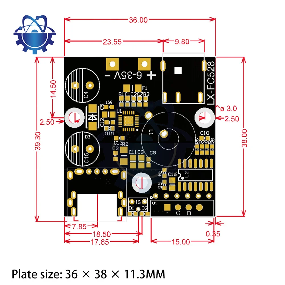 QC4.0 3.0 PD Full Protocol Mobile Phone Fast Charging Module 3526 Chip with Display USB Charging Converter Board with Heat Sink