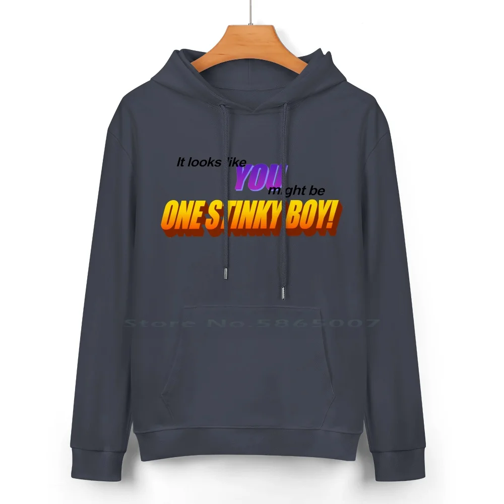 Stinky Boy! Pure Cotton Hoodie Sweater 24 Colors Stinky Boy Funny Word Art 1990s Microsoft Windows Meme Joke Oddly Specific