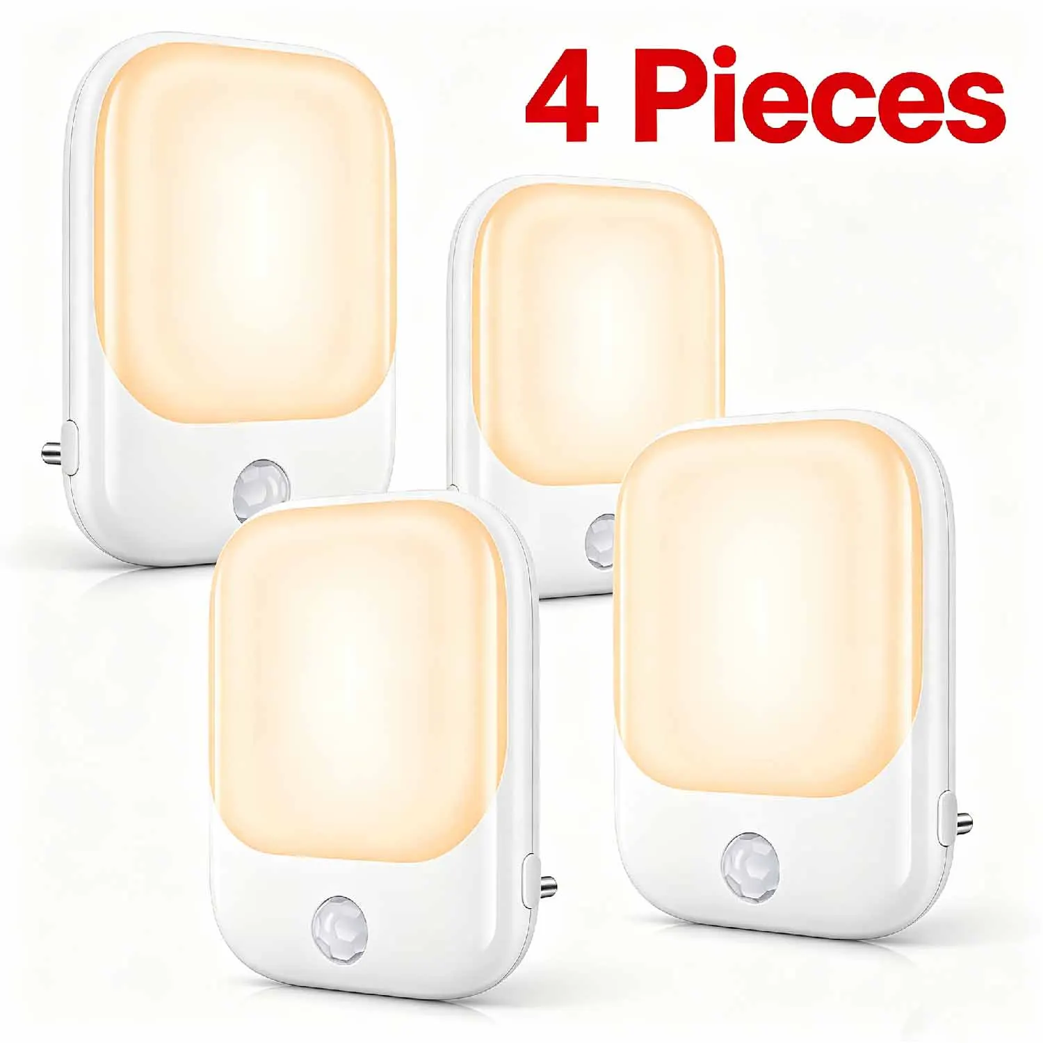 EU Plug‑in LED Night Light Built‑in PIR Motion Induction Sensor Energy‑Efficient Wall Lamp For Hallway Stairwell Bedroom Bath