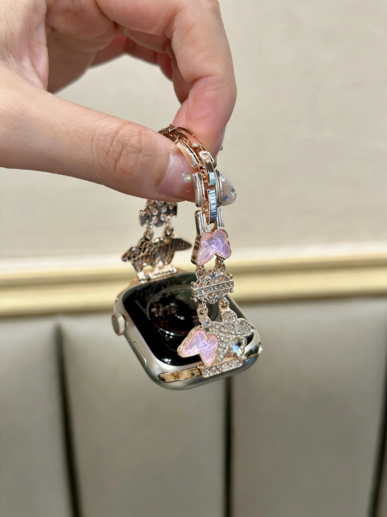 Excellent Butterfly Metal Bracelet Link for Apple Watch Band Series 11/8/7/6/10/9 40mm 41mm 38mm 42mm 44mm 45mm 46mm Strap - view 3