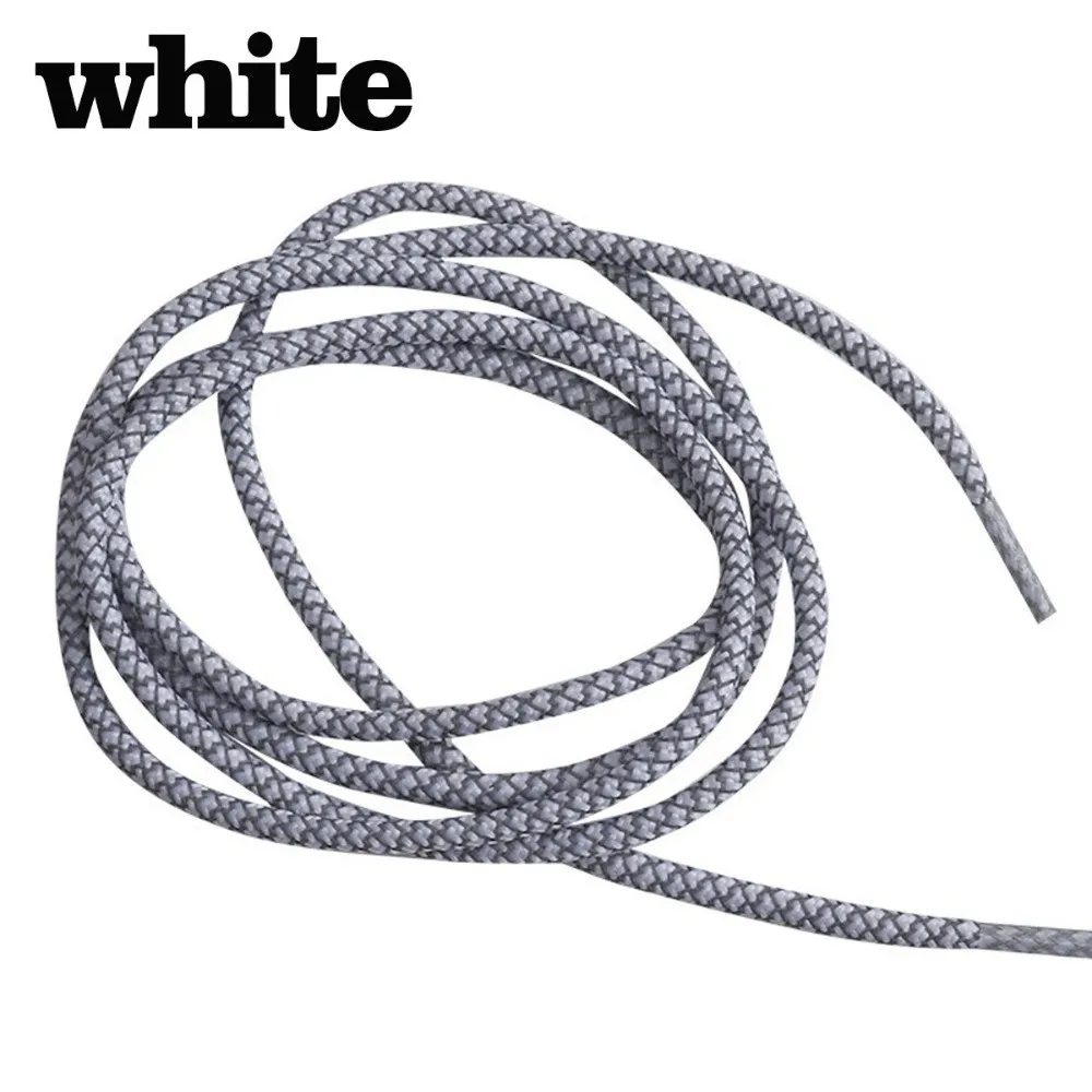 1Pair 100CM/140CM Reflective Sneaker Shoestrings Replace Round Sport Shoelaces Polyester Colorful Shoe Rope Shoes Accessories