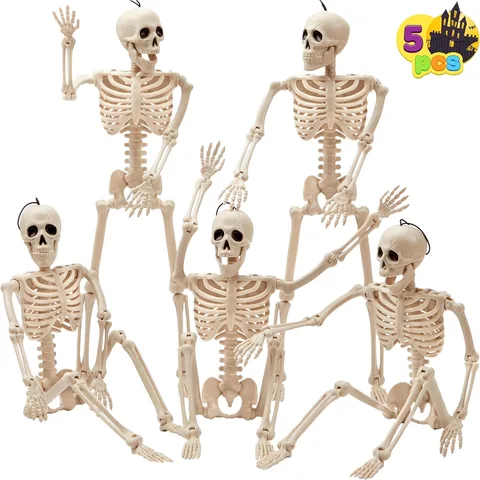 Posable Halloween Skeleton Set of 5