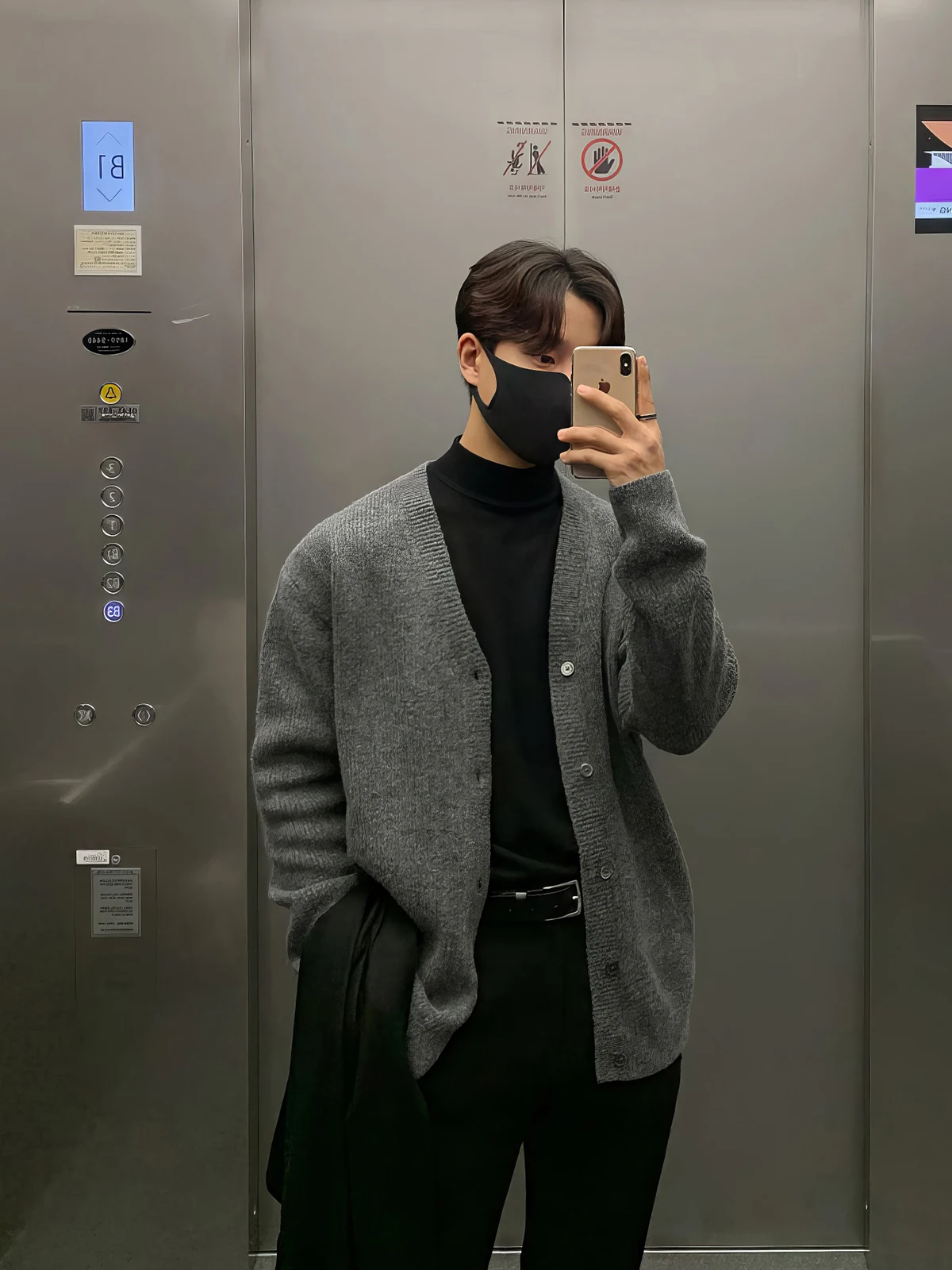 

Pure Color V-Ne Open Cardigan Sweater Men's Spring Autumn Casual Long Sve Knitted Loose Fit Youth Outerwear