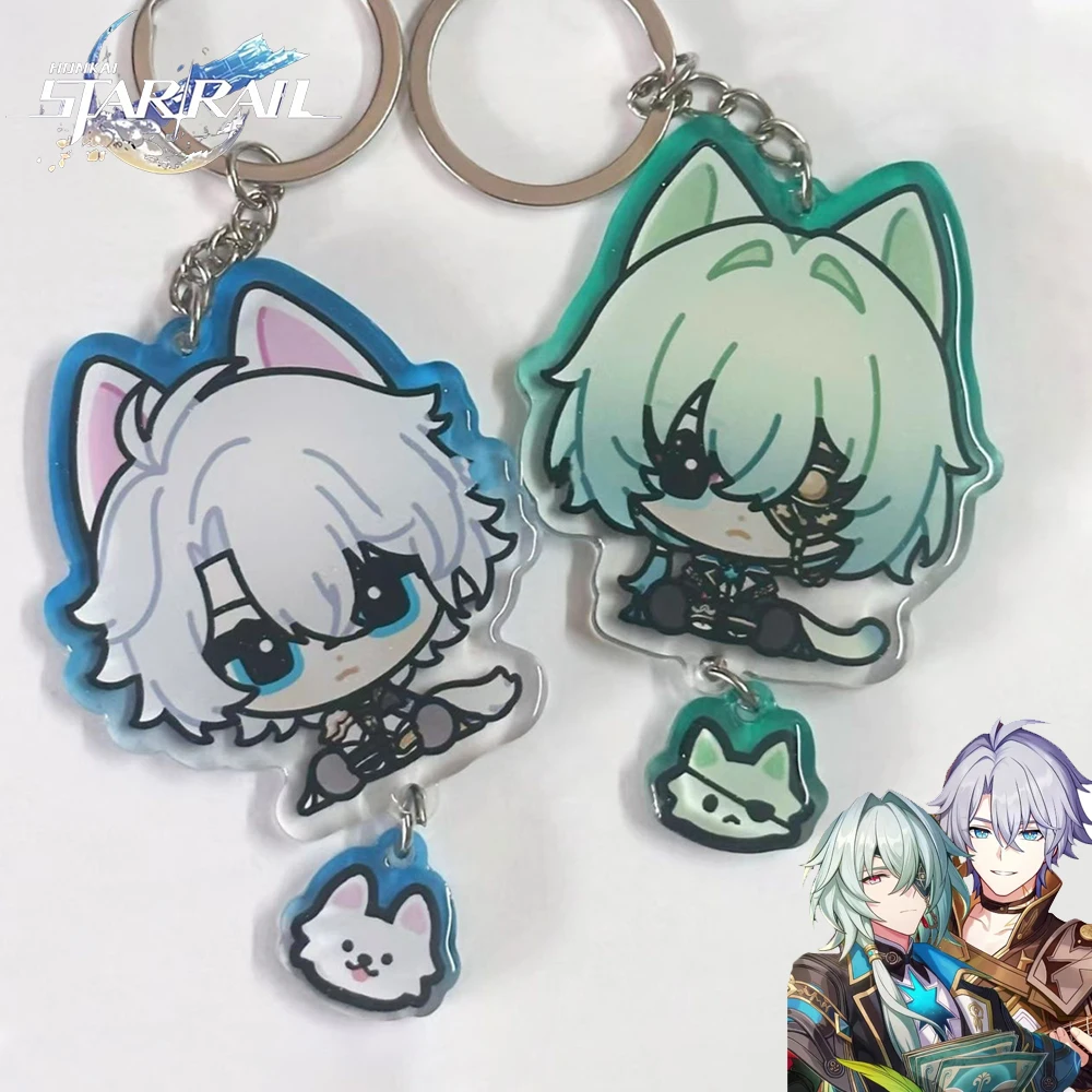 

Game Honkai: Star Rail Phainon Anaxa Cosplay Keychain Acrylic Cartoon Figure Keyring Backpack Decoration