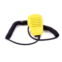 Protable Yellow Microphone Shoulder  Speaker PTT Key for TYT HYT KENWOOD Baofeng Walkie Talkie 2 Pins Mini 