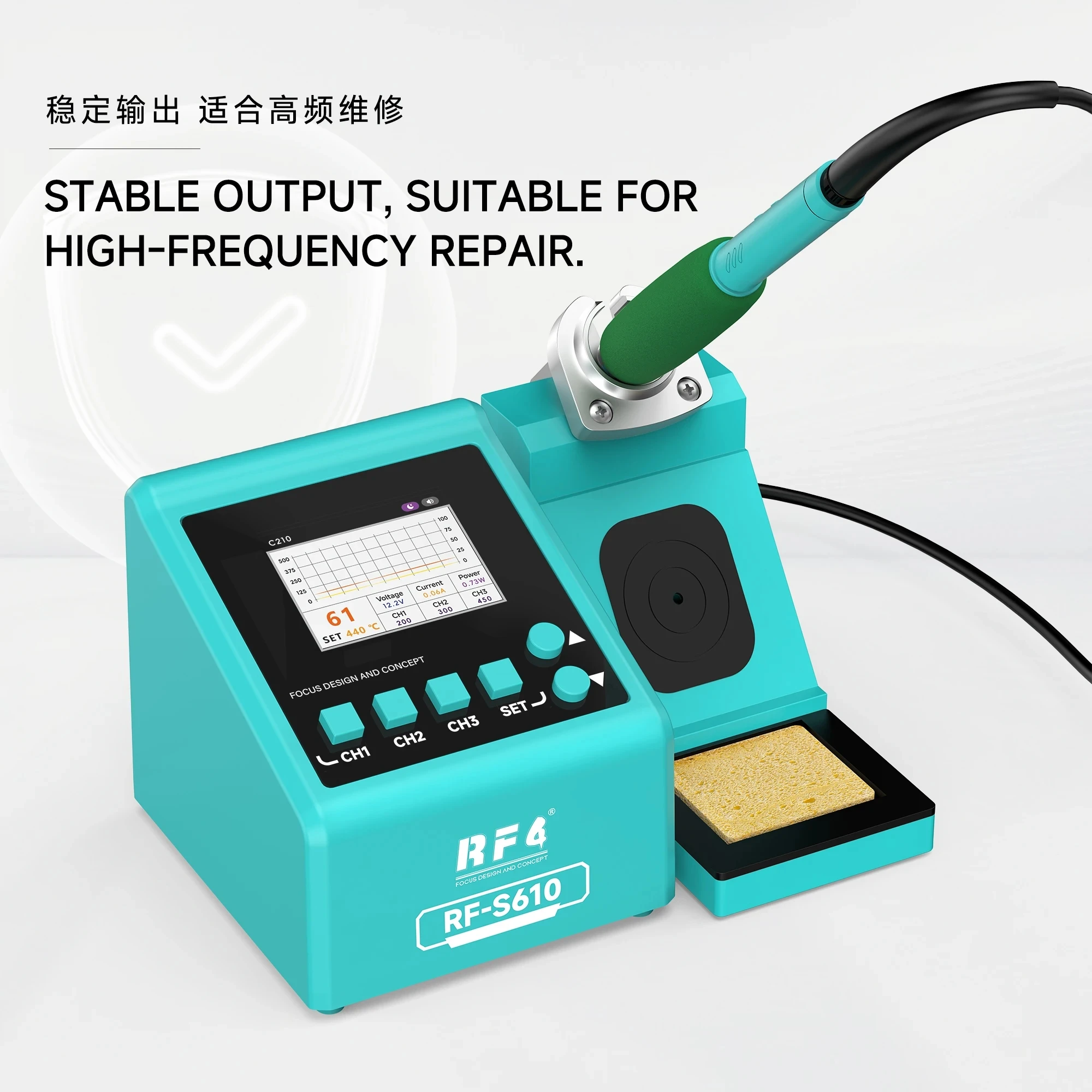 

RF4 RF-S610 Smart Soldering Station Soldering Kit Professional High-power for Phones Repair Temperature Control Iron Tools Set