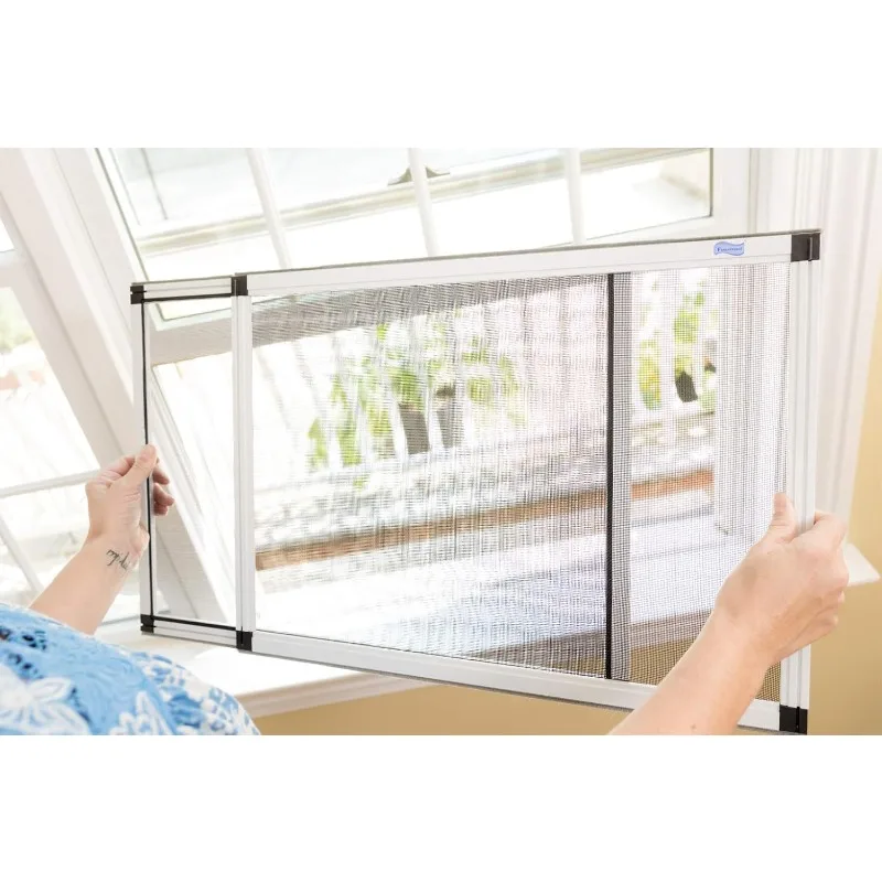 

Expandable Window Screen, 2 Way Adjustable Window Screen, Horizontal (15" H x 12"-40" W) or Convert to Vertical