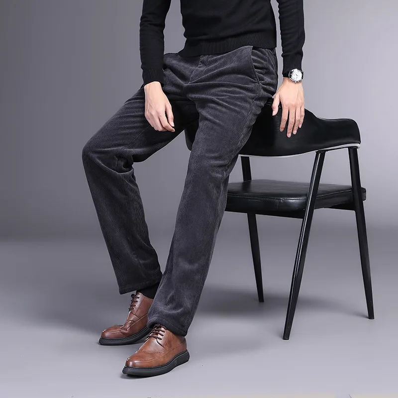 

Autumn and Winter Velvet and Thickening Corduroy Business Casual Men Dress Pants Fashion Comfortable Versatile Temperament