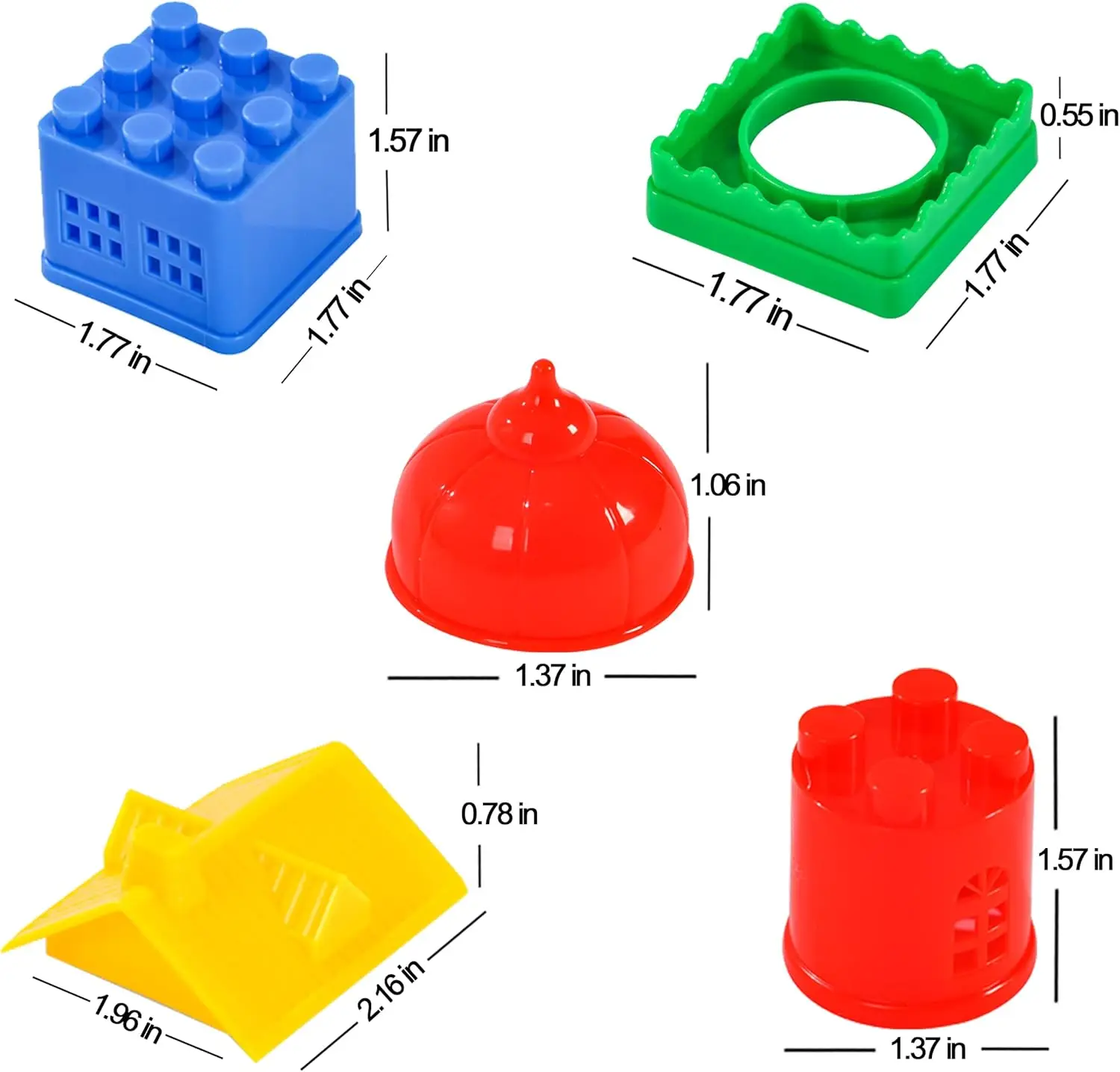 Toddler Building Blocks for Kids Ages 4-8, Toddler Blocks Stacking Toys, Fun House Big Blocks Building Sets with 10” x 10” Basep