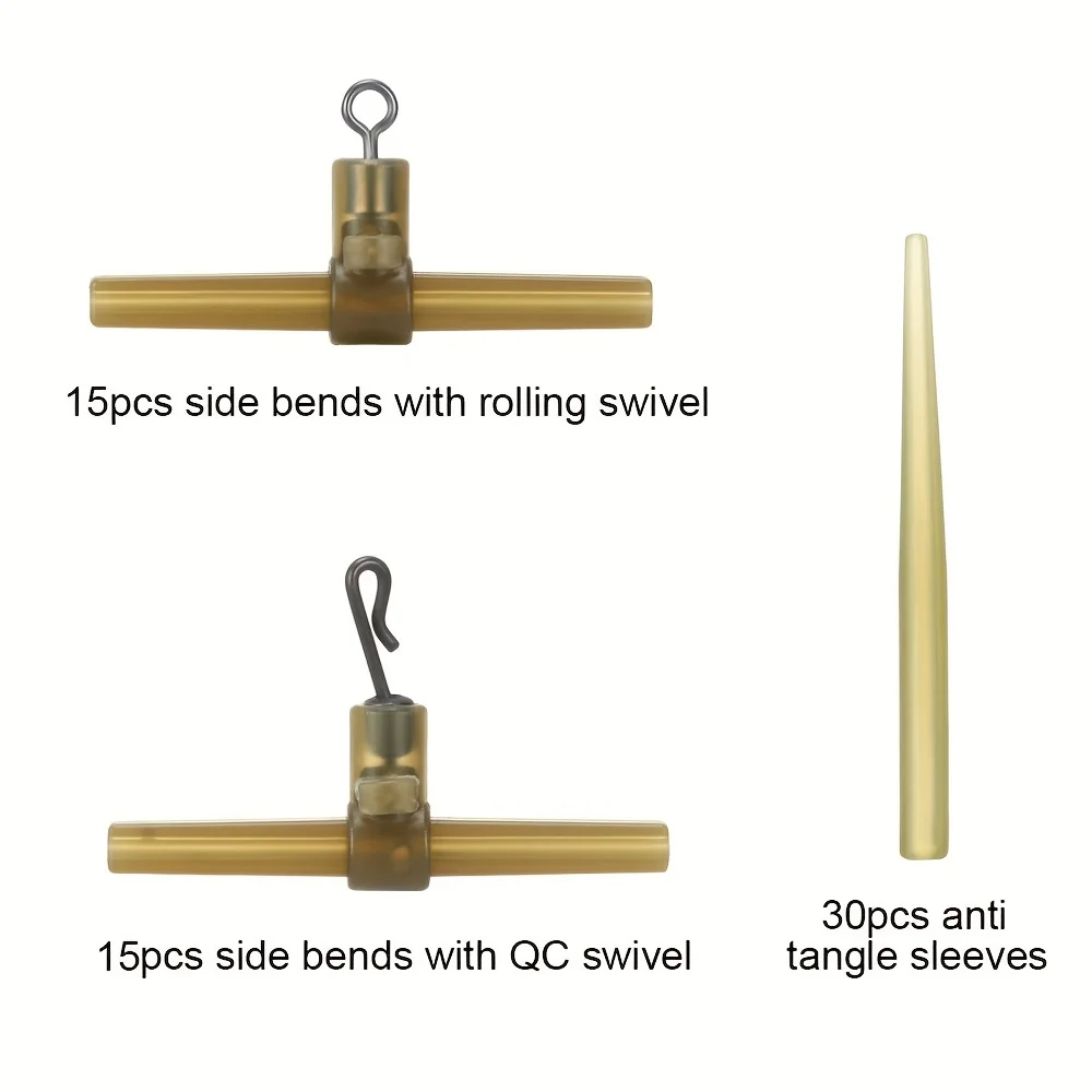 15/30 Stück Anti-Tangle Karpfenangel-Rig mit Wirbelhaken und Helikopter-Link – Unverzichtbares Zubehör für Karpfenangler – Detail 7
