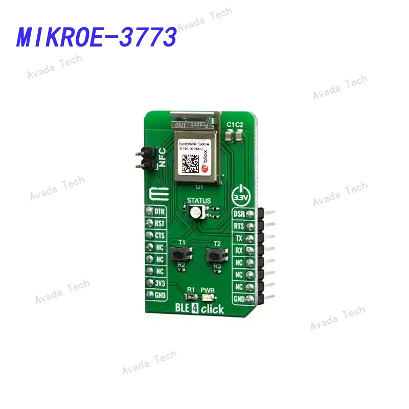 

Avada Tech MIKROE-3773 NINA-B312 Bluetooth Low Energy (BLE) RF mikroBUS™ Click™ Platform Evaluation Expansion Board