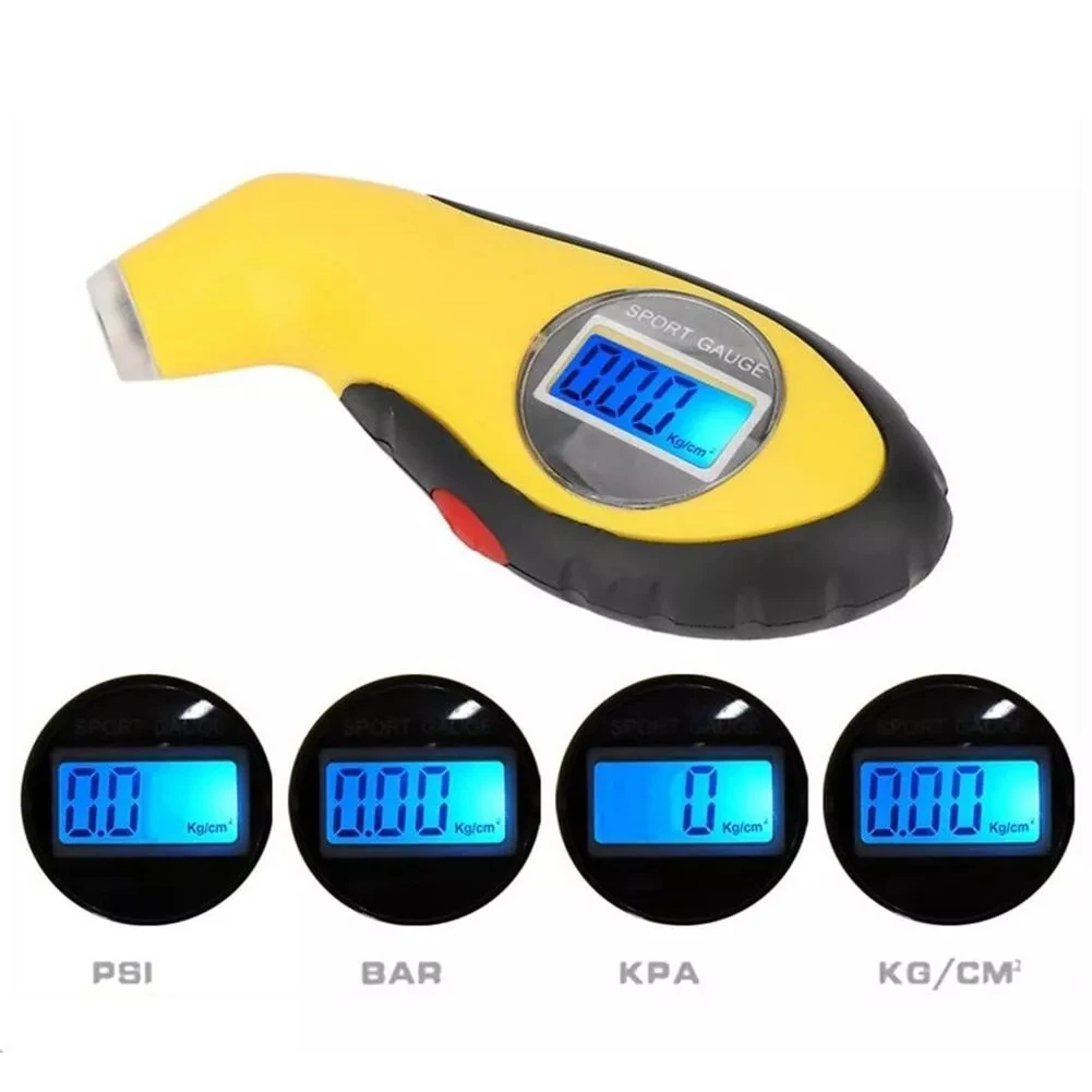 Car Bike Truck Auto Air PSI Meter Tester Tyre Digital Tire Pressure Gauge LCD Portable Car Tire Pressure Tester