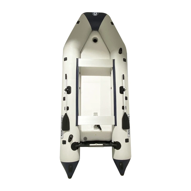 Solarmarine 10.8ft Inflatable Rescue Assault Boat 6 Person High Speed Kayak Luxury Yacht Air Deck Floor With Free Accessories