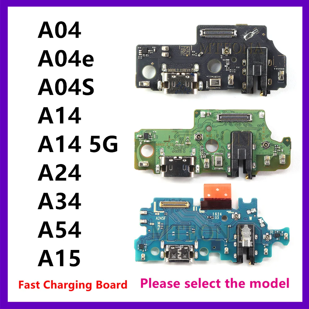 Charging Dock For Samsung Galaxy A14 A04 A24 A34 A54 A04S A04E A15 5G Charger Board USB Type-C Port Connector Flex Cable Mic
