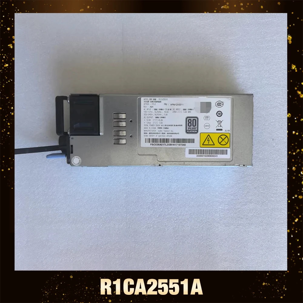 

Оригинальный блок питания для сервера I620-G10 R1CA2551A, 550 Вт, резервный источник питания с горячей вилкой APM12V0011