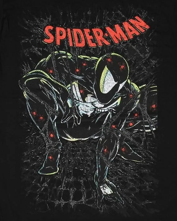 Retro 90er Spider Man Hommage T-Shirt Männer Frauen Grafik Baumwolle Print T-Shirt Sommer Vintage Marvel Avengers Spiderman Fan T-Shirt Top