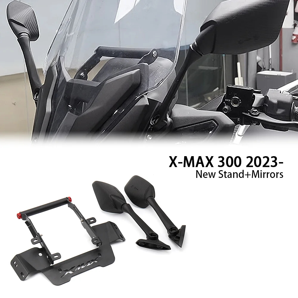 

Motorcycle Bracket Mobile Phone GPS Navigation Board Bracket Rearview Mirror For Yamaha XMAX 300 X-MAX300 XMAX300 X-MAX 300 2023