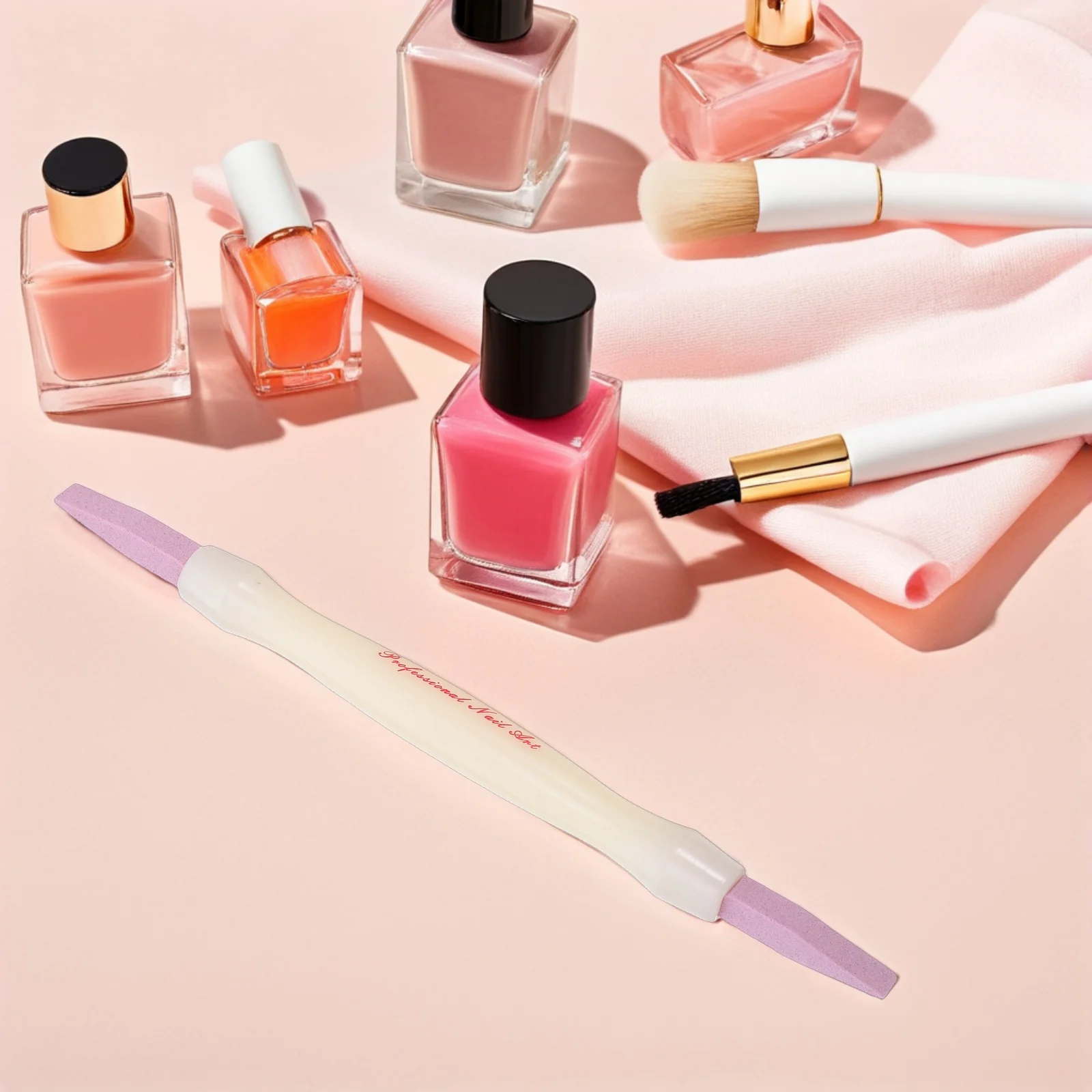 

4 шт., двухсторонняя кварцевая пилочка для ногтей, полировальный буфер, ручка для удаления кутикулы, педикюр, маникюрный инструмент для дизайна ногтей, буферы для ногтей