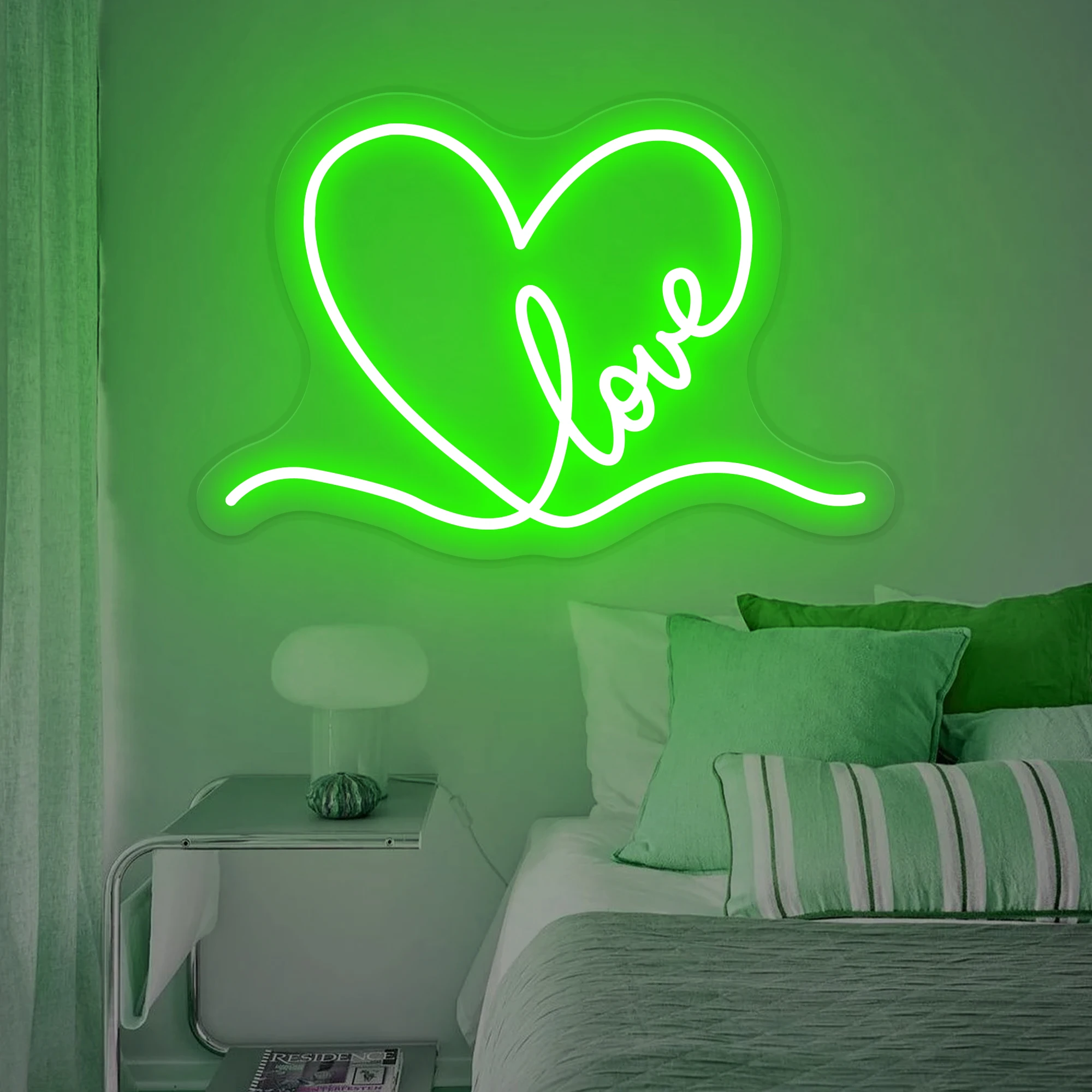 Amor coração sinal de néon pano de fundo do casamento arte decoração dia dos namorados personalizado led luz néon presente exclusivo para casais