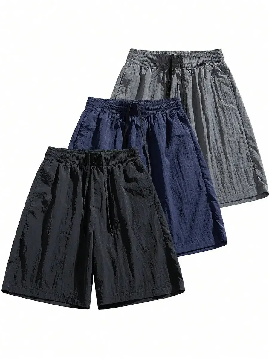 

Mens Quick Dry Casual Shorts Elastic Waist Drawstring Loose Fit Athletic Running Workout Beach Shorts