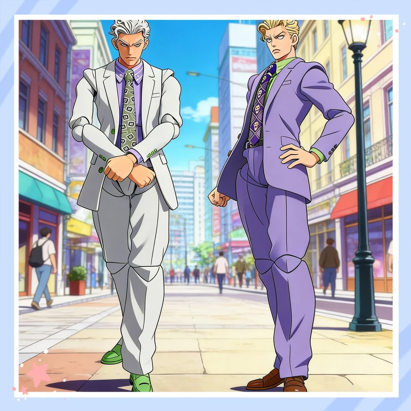 

Коллекционная фигурка ДжоДжо Кирой из «Невероятных приключений ДжоДжо», сине-белая, в коробке, для фанатов аниме, для демонстрации