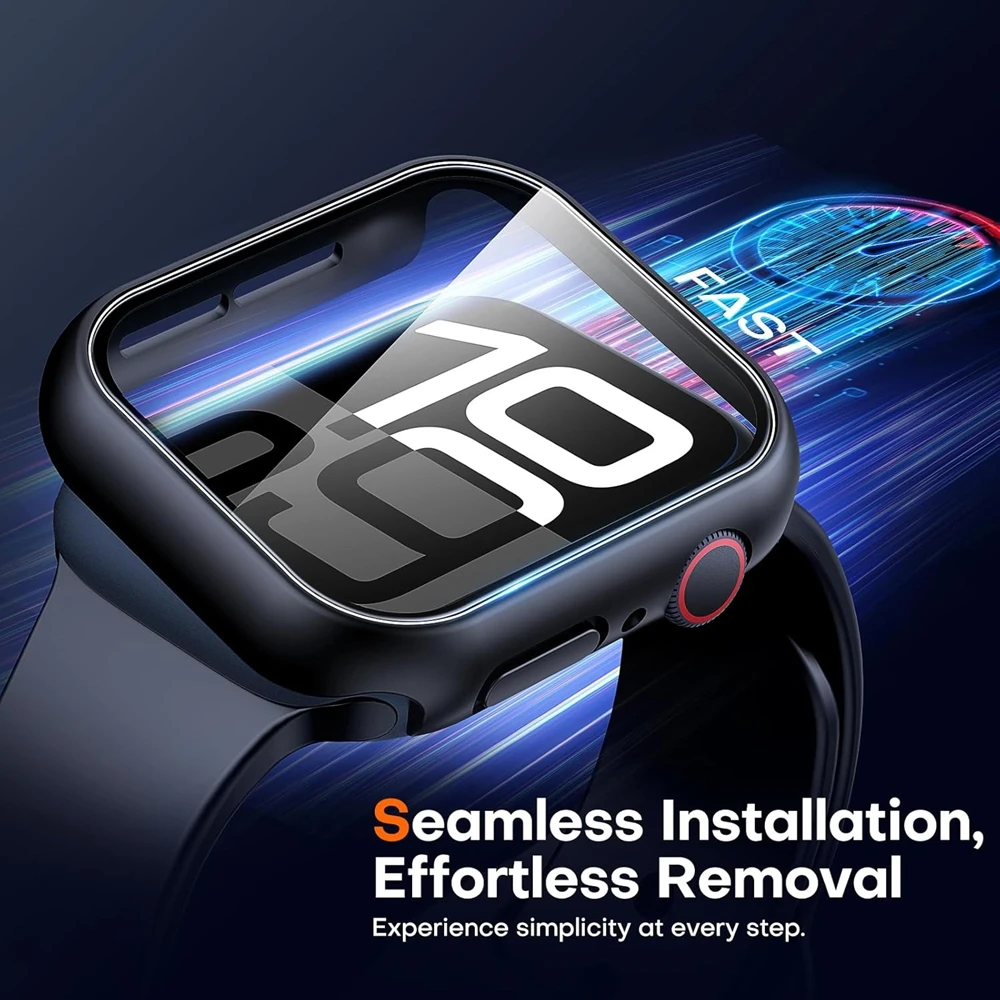 Vetro + copertura per custodia Apple Watch 10 9 8 7 6 SE 5 Accessori iWatch Protezione schermo serie iWatch 46mm 44mm 40mm 41 45mm 38 42mm