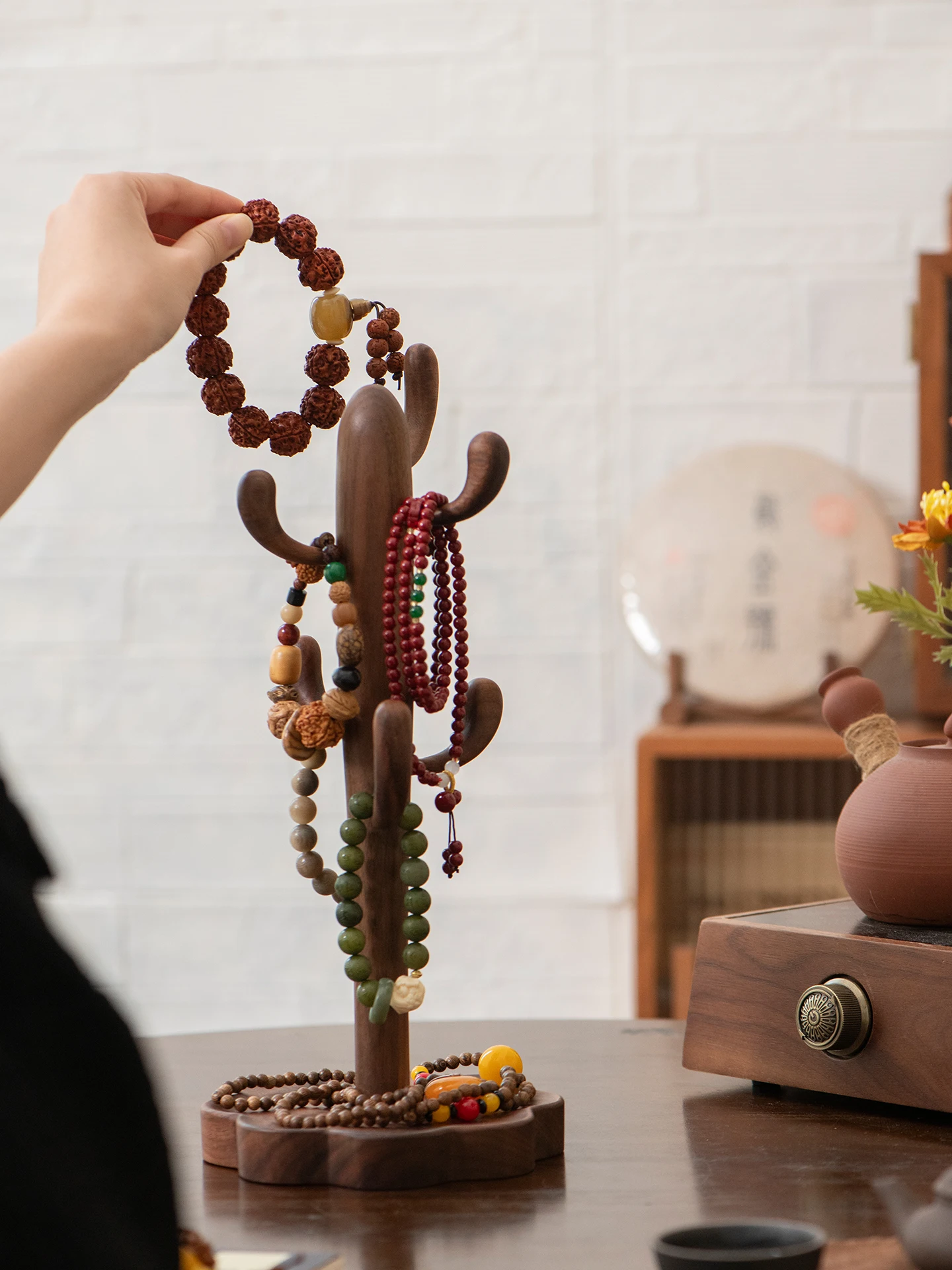 

Премиум-подставка для украшений из дерева в форме дерева, креативный модный органайзер для браслетов, ожерелий, хрустальных аксессуаров