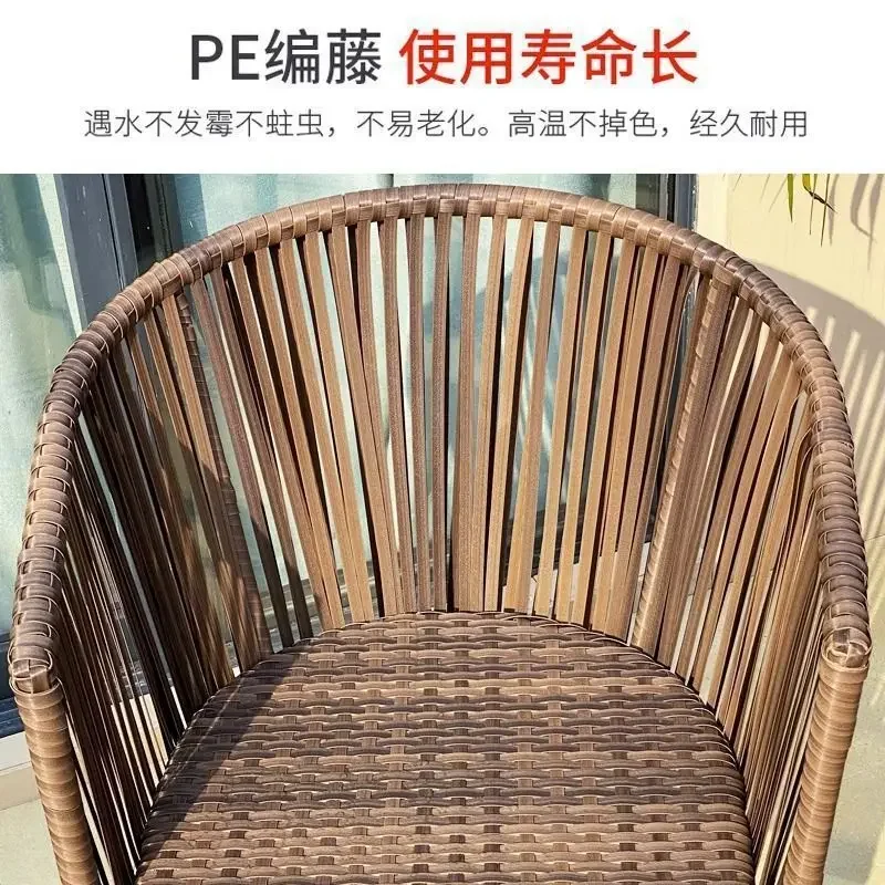 Rattan  three-piece outdoor table and chair patio garden outdoor coffee table leisure rattan chair balcony chair