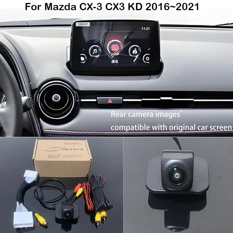 28 Pin Adapter cable Car Rear View Camera For Mazda CX-3 CX3 CX 3 KD 2016~2021 6V HD CCD Reverse Backup Camera For OEM Monitor