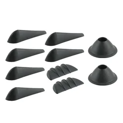 Black Car Body Deflector Spoiler Sticker, Roof Shark Fins, Wing Kit, Vortex Generator, Fairing Strips, Auto Produto, 10Pcs