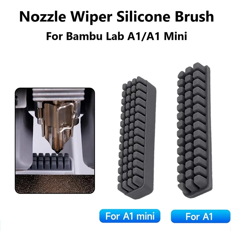 For Bambu Lab A1 Mini Hotend Nozzle Brush Wiper Mounted Scrubbers Cleaning Tool For Bambu Lab A1 3D Printer Parts Silicone Brush