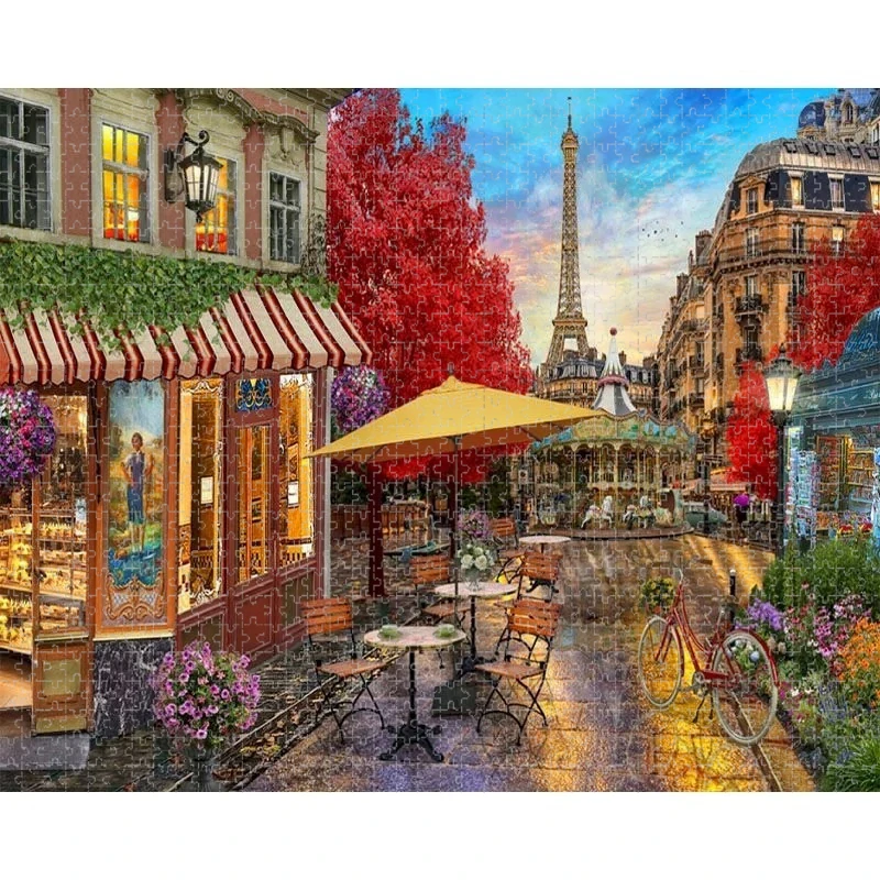 

500 PCS Puzzle Paris Scenery Diy for Adults Beginners - Handmade, Gifts Home Decoration Games Toy