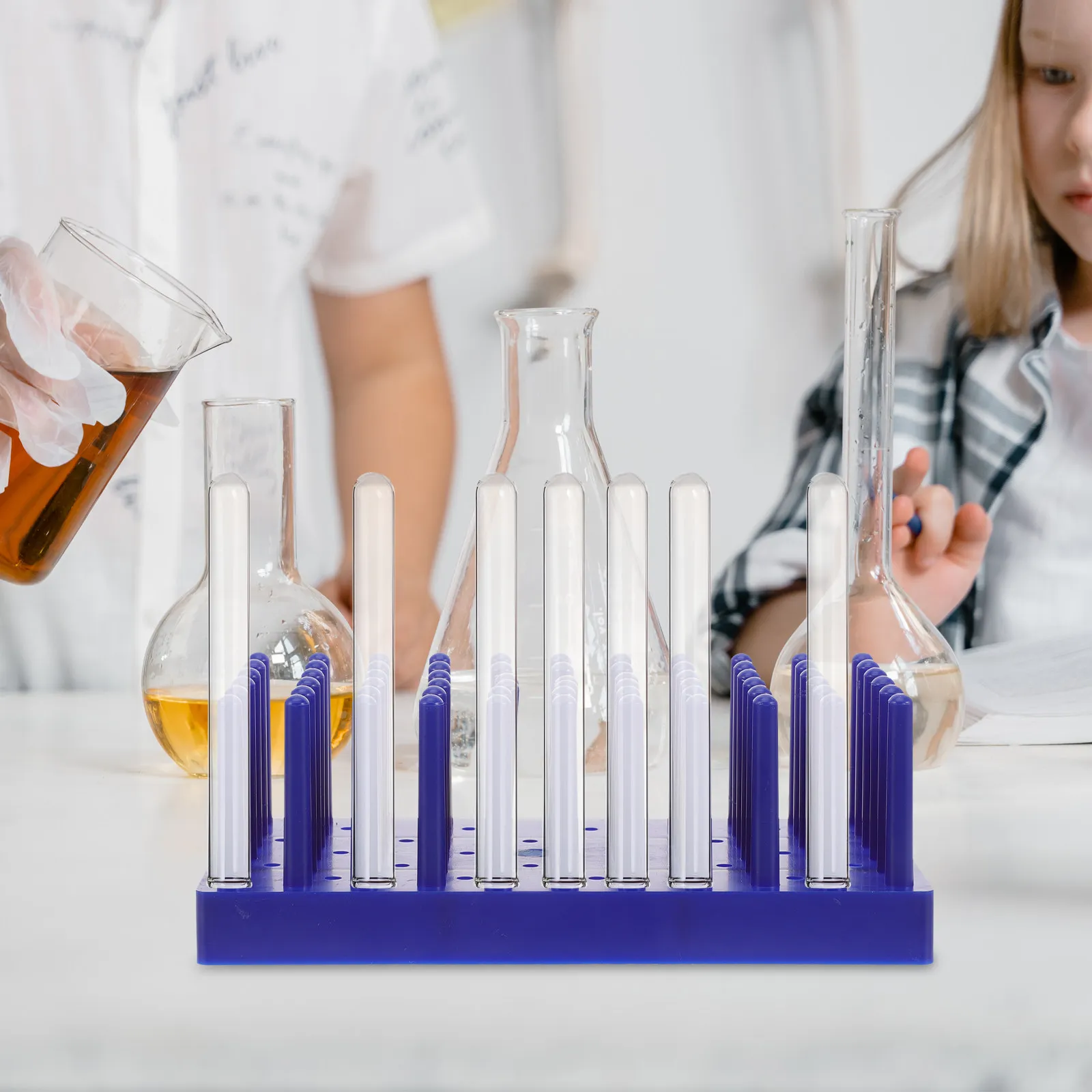 Test Tube Drying Stand Plastic Material Excellent Craftsmanship Reliable Peg Rack for Lab Test Tube Drying and Storage view 5
