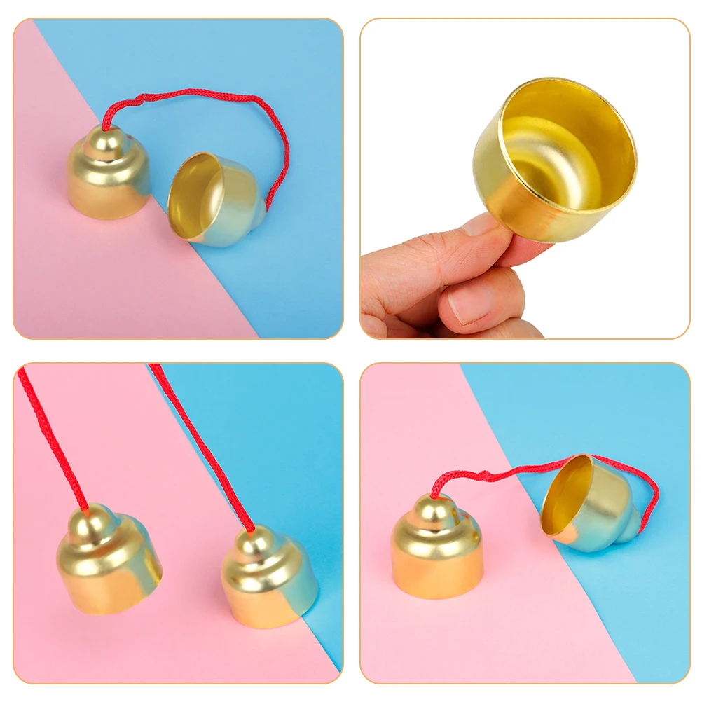 Campana retrò Giocattoli Strumento musicale per bambini Placcato in rame puro Strumento didattico facile Campana a percussione portatile