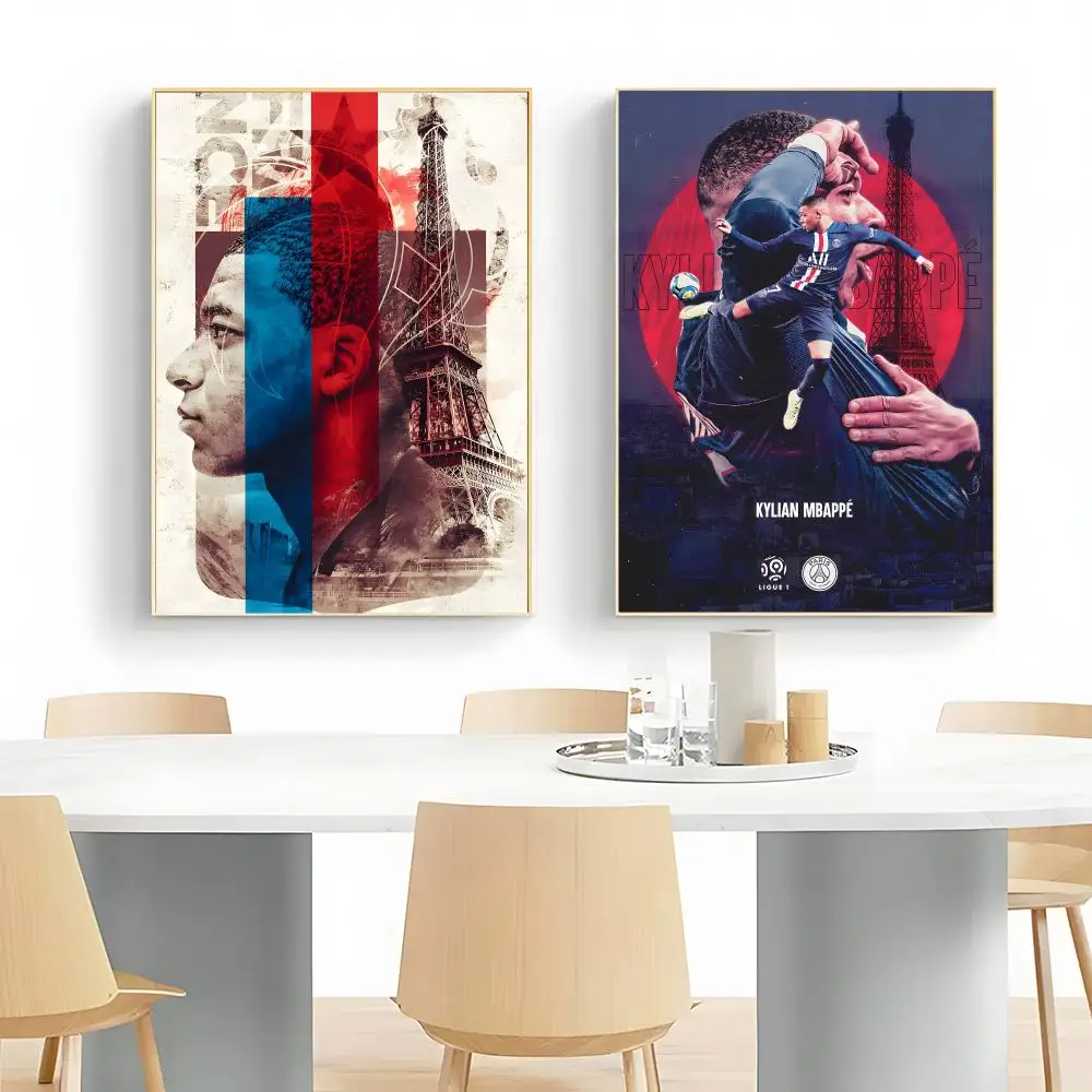 Powerful Pro Athlete K-Kylian Mbappe Poster Wall Art Print Decorative Mural Home Decor Gift Unframed