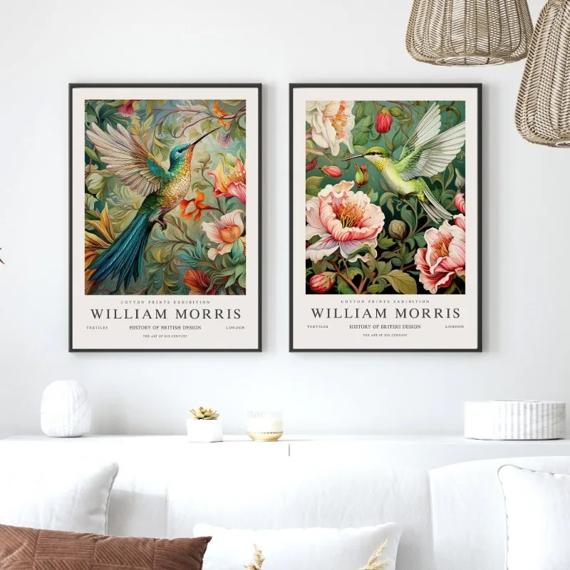 William Morris Artwork Poster Museum Exhibition Series Vintage Leaf Flower Animal Canvas Painting for Wall Art Room Home Decor