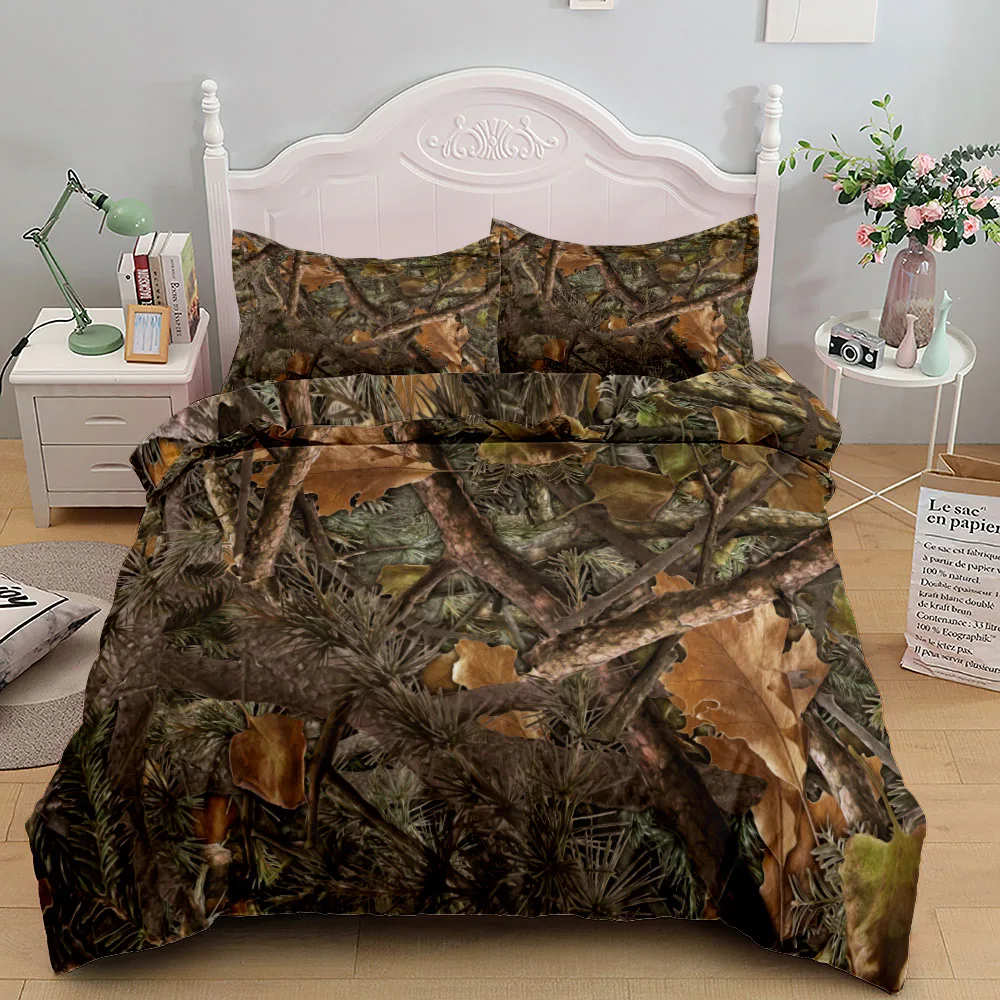 Camouflage Soldier Campus Duvet Cover Set EU Single Double King US Twin Full Queen Cal Children Bed Linen Set