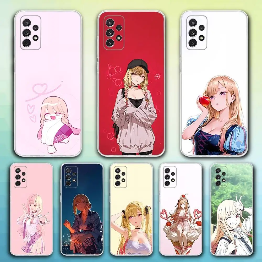 

M-Marin Anime Kitagawa Phone Case For Samsung S30,23,21,22,20, FE lite,S10,9,8,7 PIus Note20ultra Soft Transparent