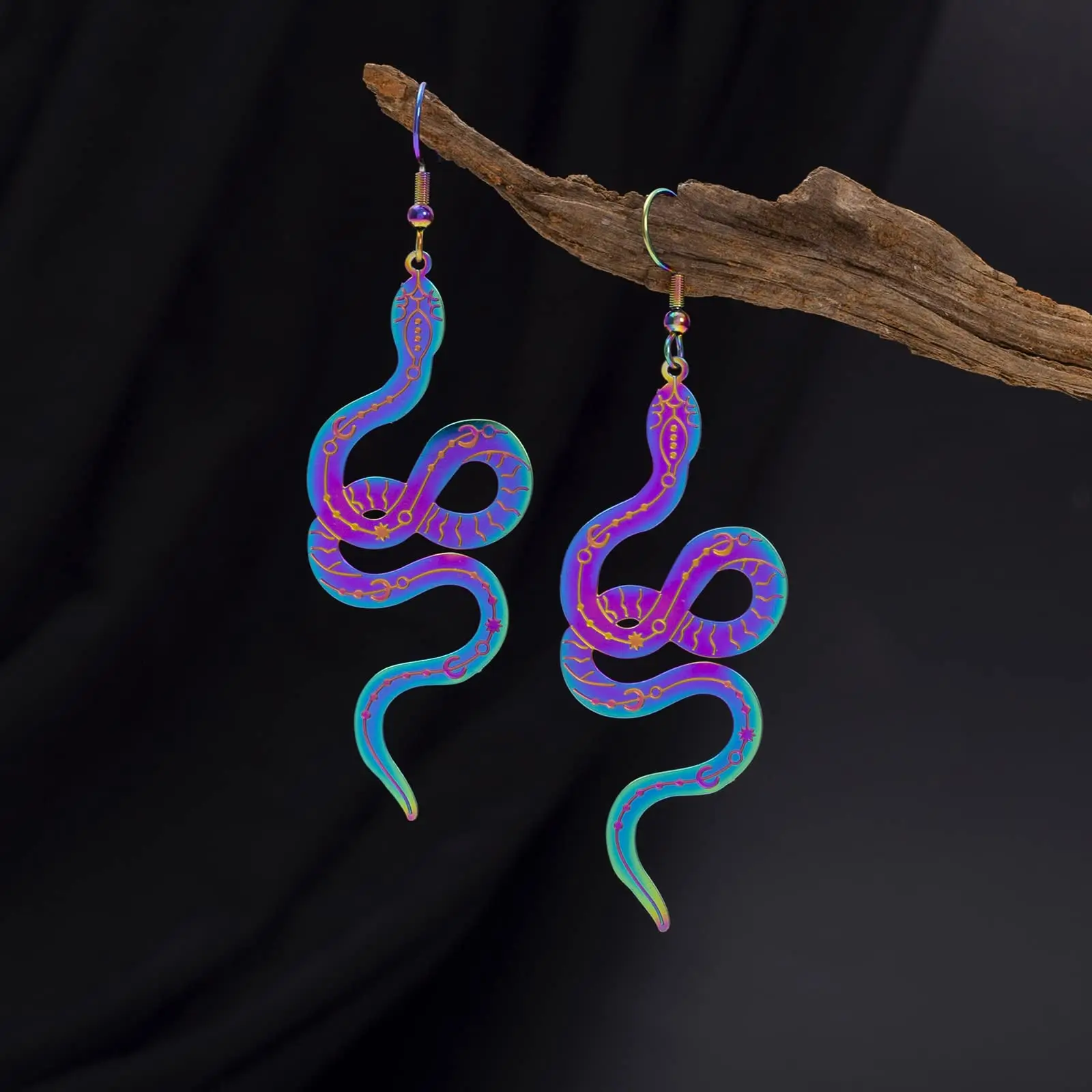 Snake Earrings, Hypoallergenic Wanderlust Jewelry Witchy Earrings