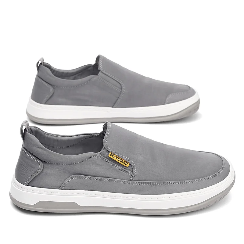 2025 New Men's Canvas Slip On Shoes Autumn Breathable Non-Slip Comfortable Soft Sole Work Casual Shoes Lightweight Lazy Sneakers