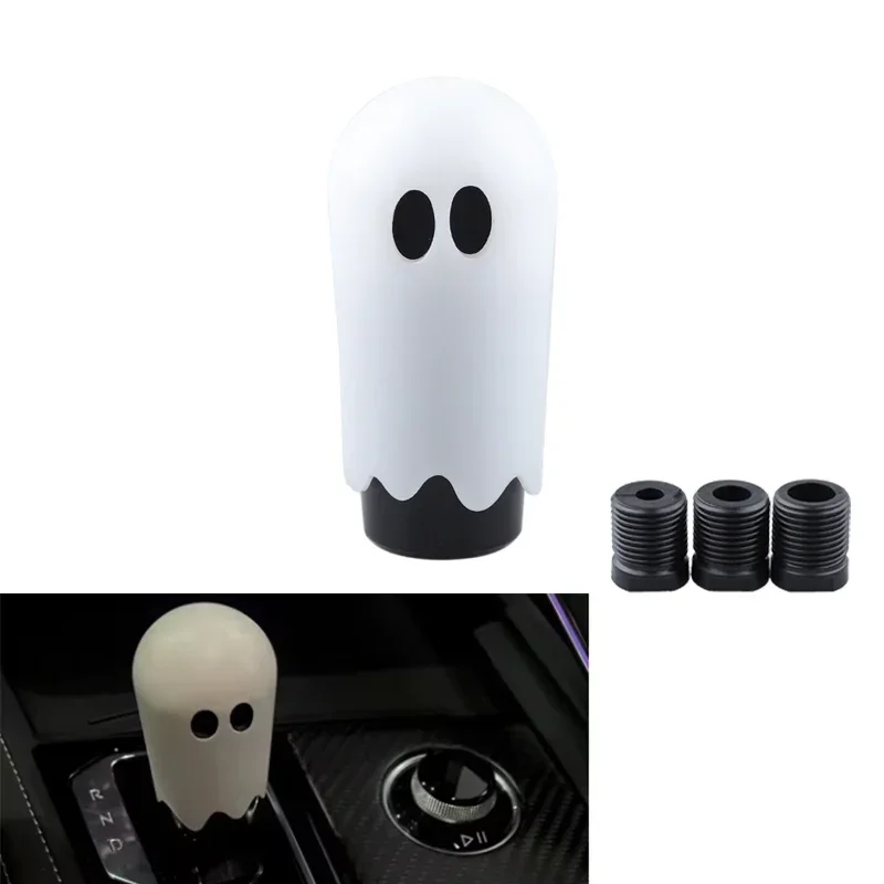 Halloween Cute  style JDM General Motors carry modified Wave Stick Ghost shift head Knob M8 M10 M12 adapter White Black