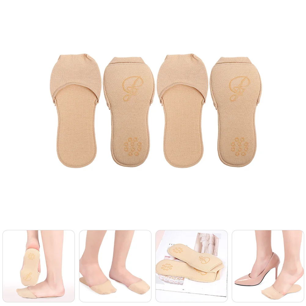 

2Pairs Durable Non-Slip Half Socks Breathable Comfortable Forefoot Pads Reusable Toe Socks Daily Use Comfortable Forefoot Pads