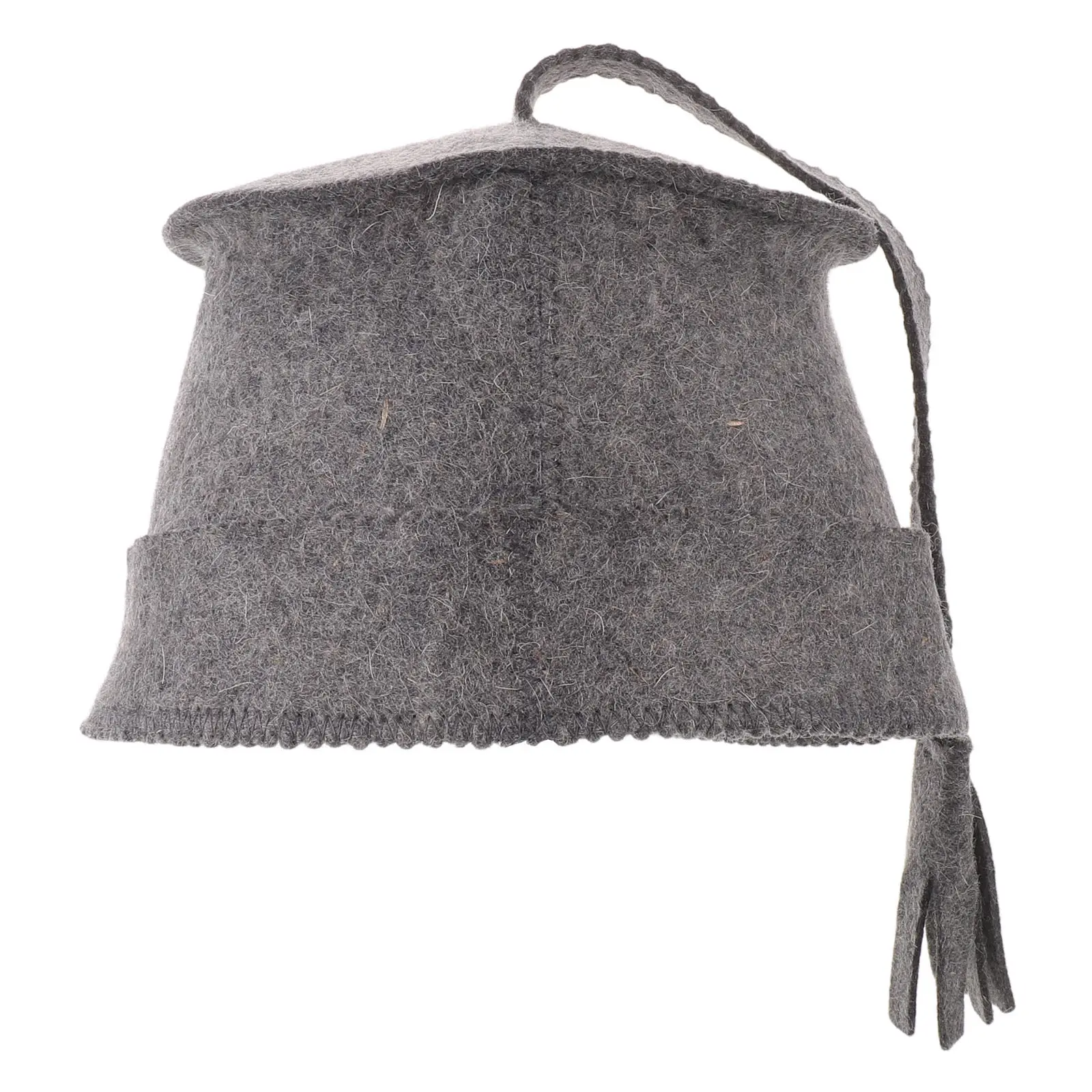Handmade Wool Felt Sauna Hat Petal Edge Design Sauna Hair Protector Cap Unisex Thermal Heat Retention Steam Spa Banya Hat