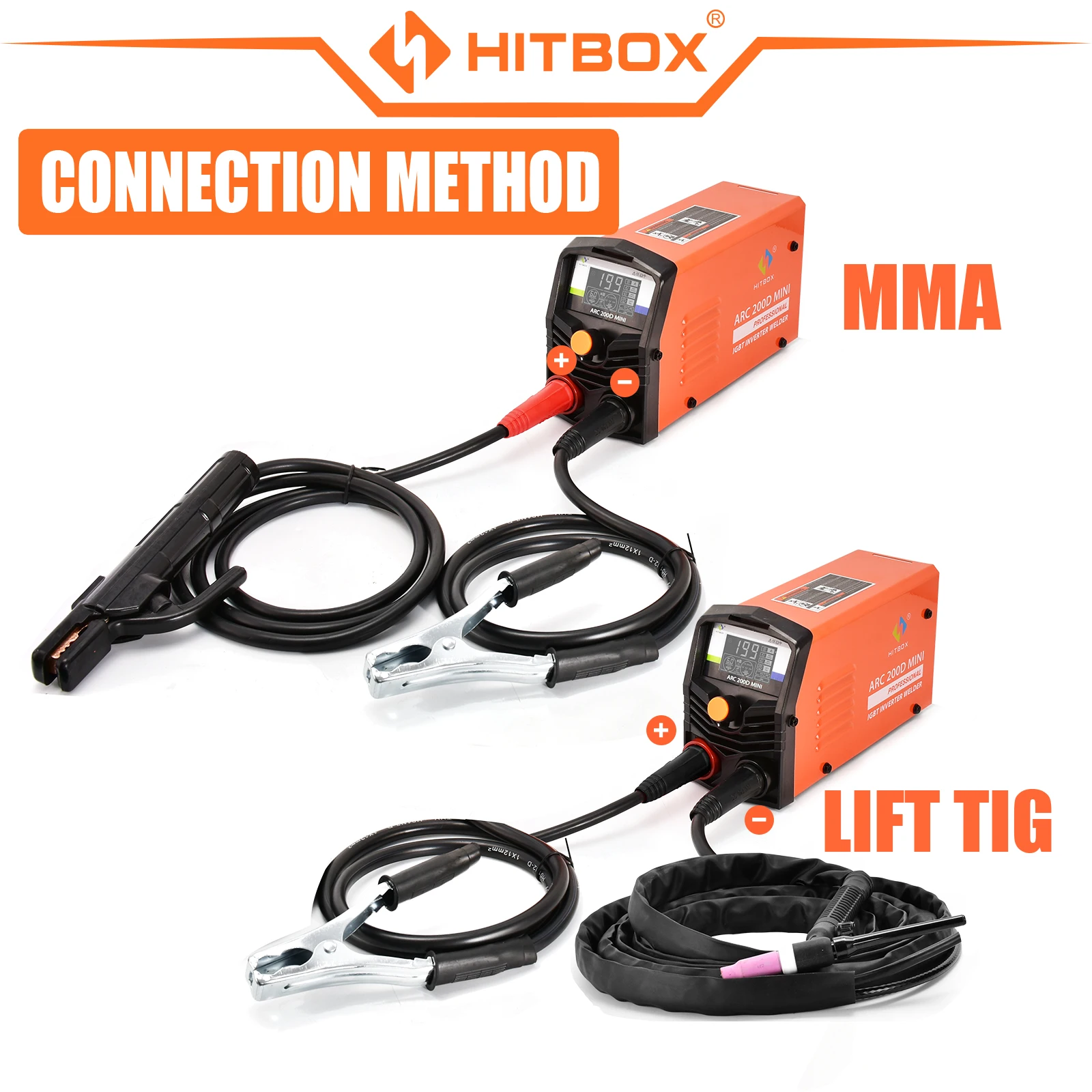 Saldatrice Tig HITBOX 110V/220V ARC/MMA/Lift con saldatrice ad arco Inverter DC IGBT digitale per saldatore domestico Protable