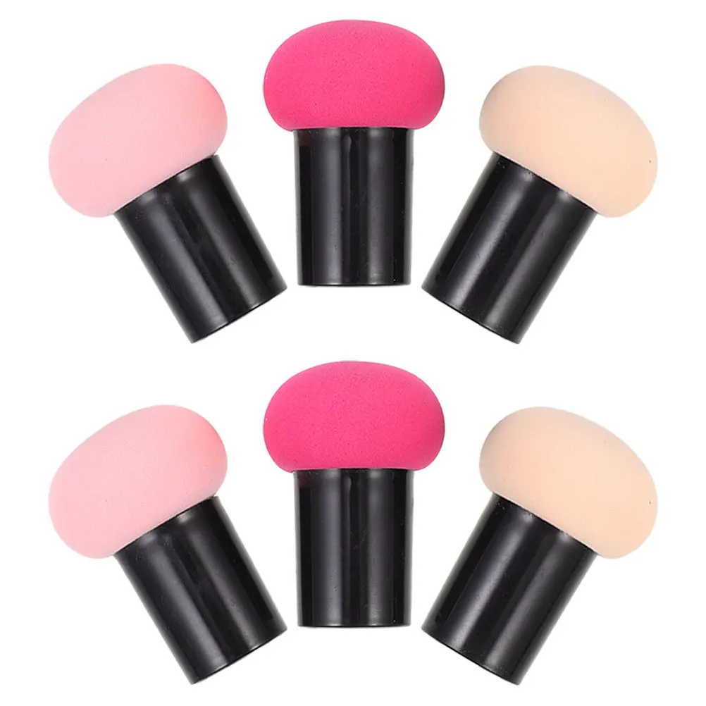 

6PCS Dry Wet Makeup Sponge Powder Puff Foundation Applicator Blender Sponges Mushroom Head Design Soft Material