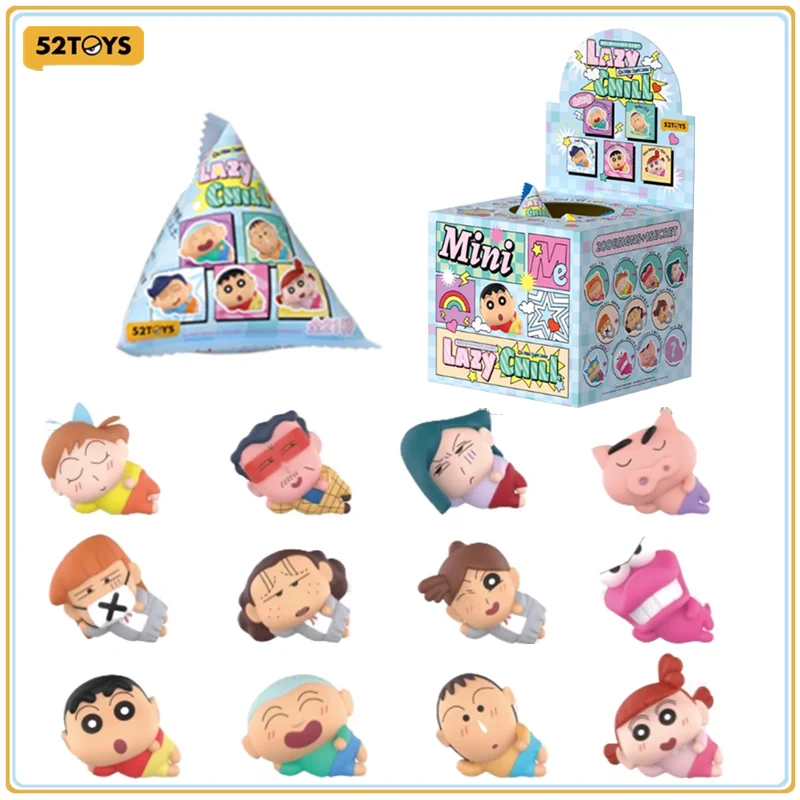 

52TOYS Crayon Shin-chan MiniMe Lie Down, удобная глухая коробка, милые гранулы в наличии, оригинальная модель персонажа аниме, игрушки, подарки