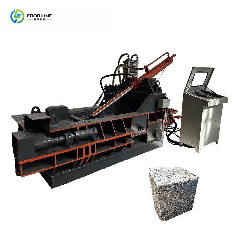Customized Mini Metal Chip Compactor Hydraulic Briquetting Baler For Aluminum Iron Copper Scrap Recycling