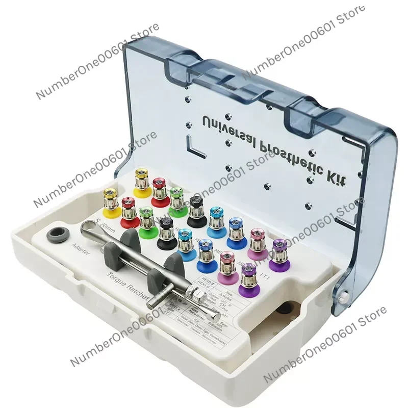 

Tooth Implant Fixture Screw Drivers Universal Torque Wrench Prosthetic Kit