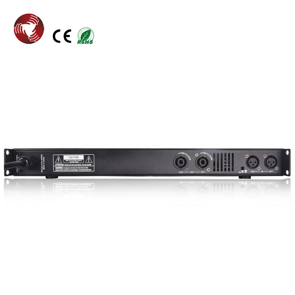 Amplificateur de puissance audio de classe D, 600W x 2, taille professionnelle 1U, MA2600